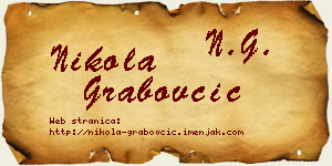 Nikola Grabovčić vizit kartica